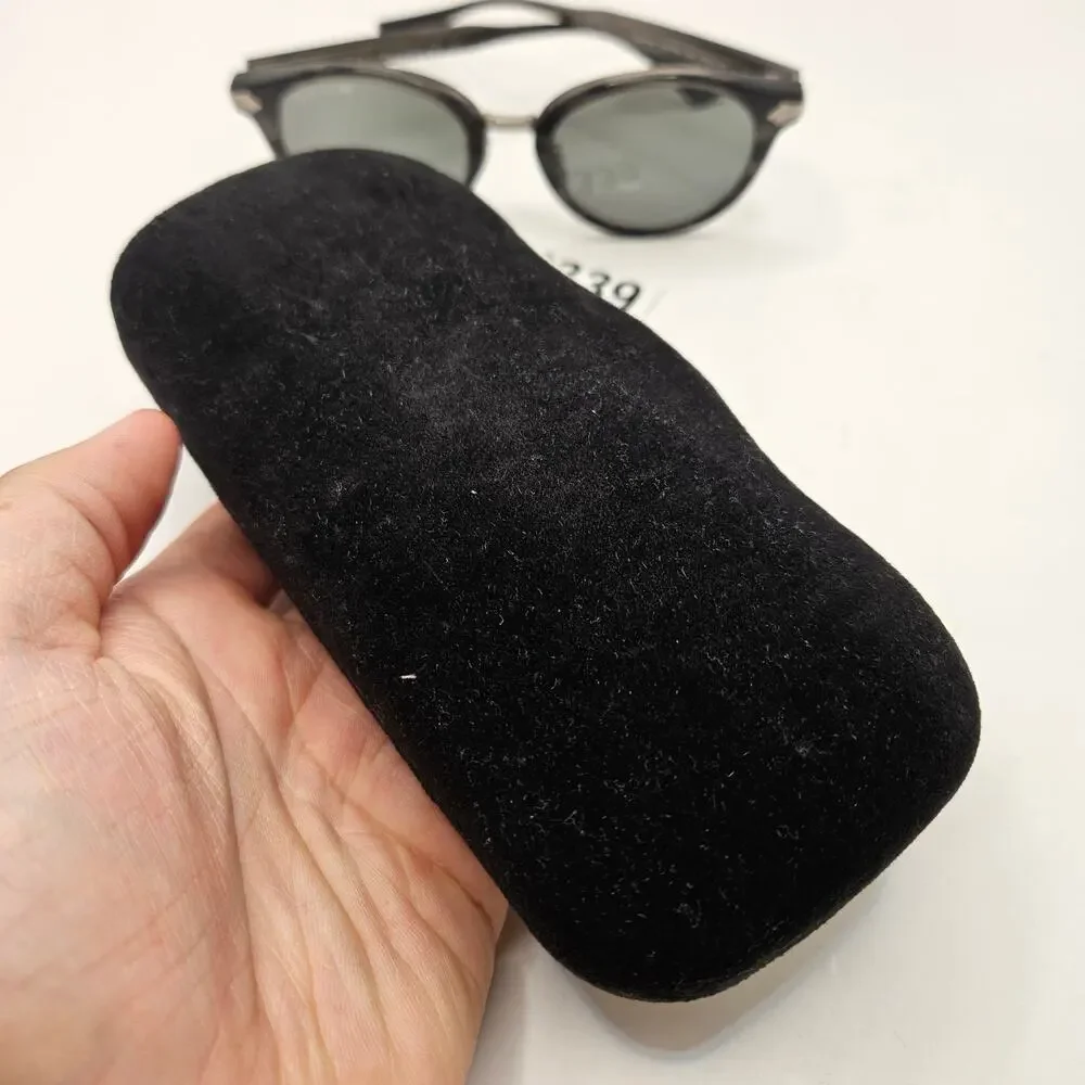 GUCCI GG0066S 003 SUNGLASSES HAVANA GREY TITANIUM FRAME GREEN LENSES 50mm - Picture 3 of 6